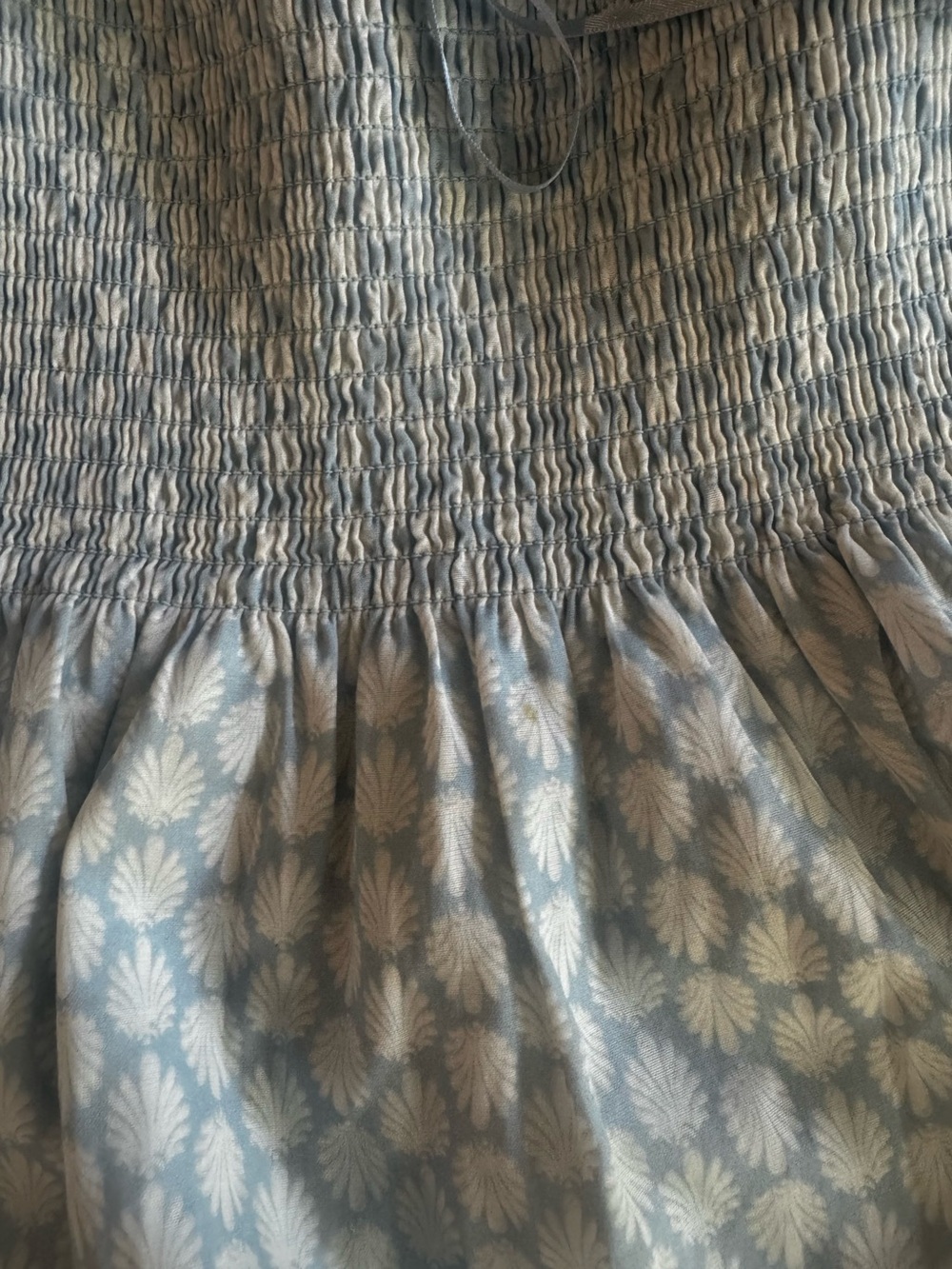 Hill House Scarlet Light Blue Puff-Sleeve Smocked Midi Dress - Picture 5 of 5